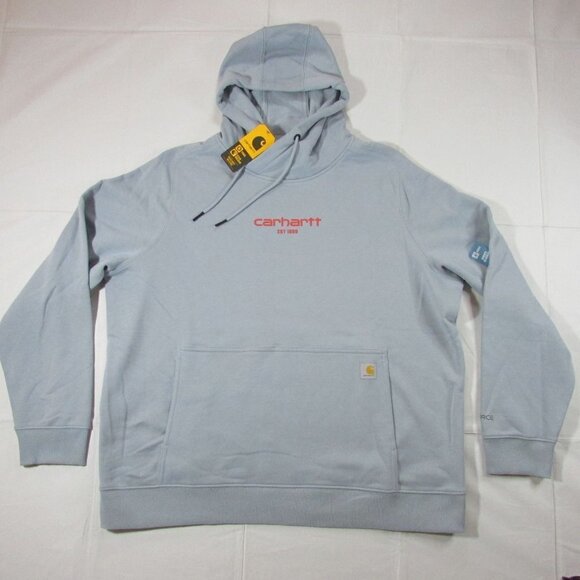 Carhartt Force Women's XXL Relaxed Fit Lightweight Graphic Hoodie Neptune TS5569 - Picture 2 of 3
